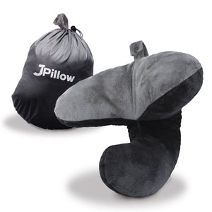 J-pillow travel pillow - Two tone black & grey